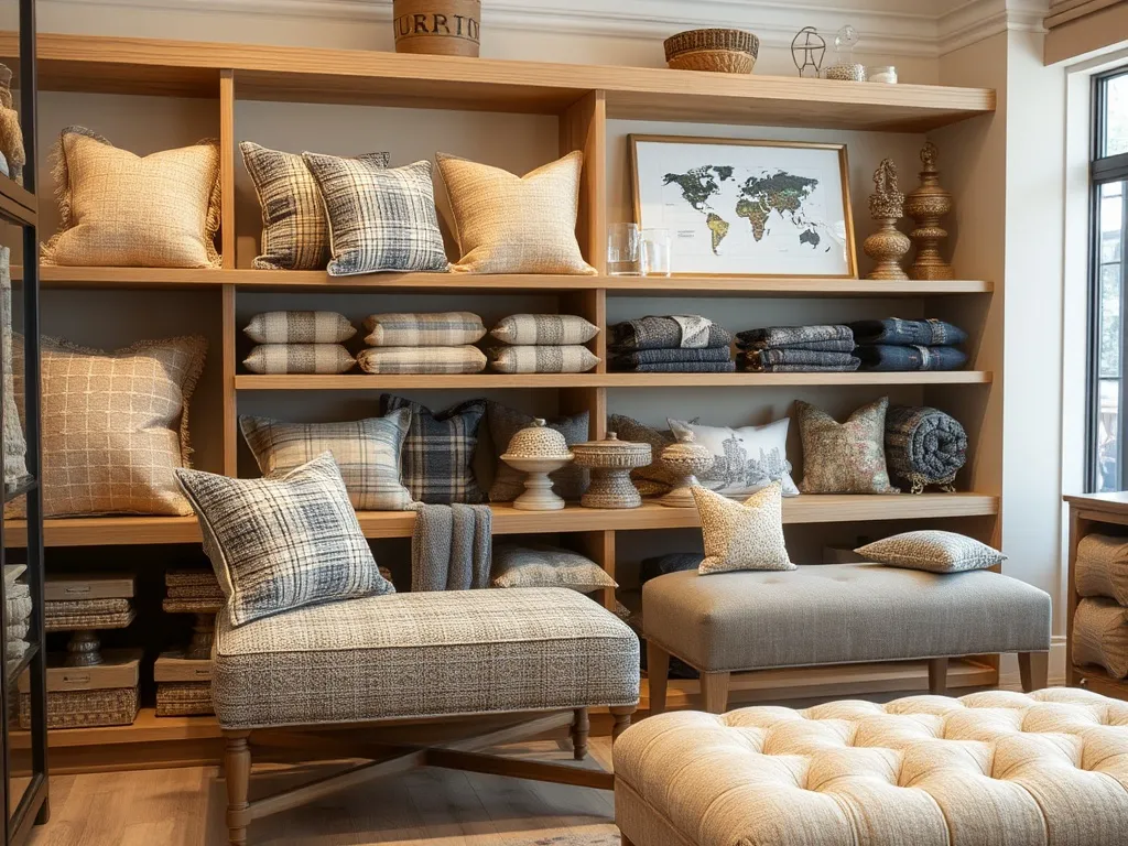 Cozy corner with layered textiles