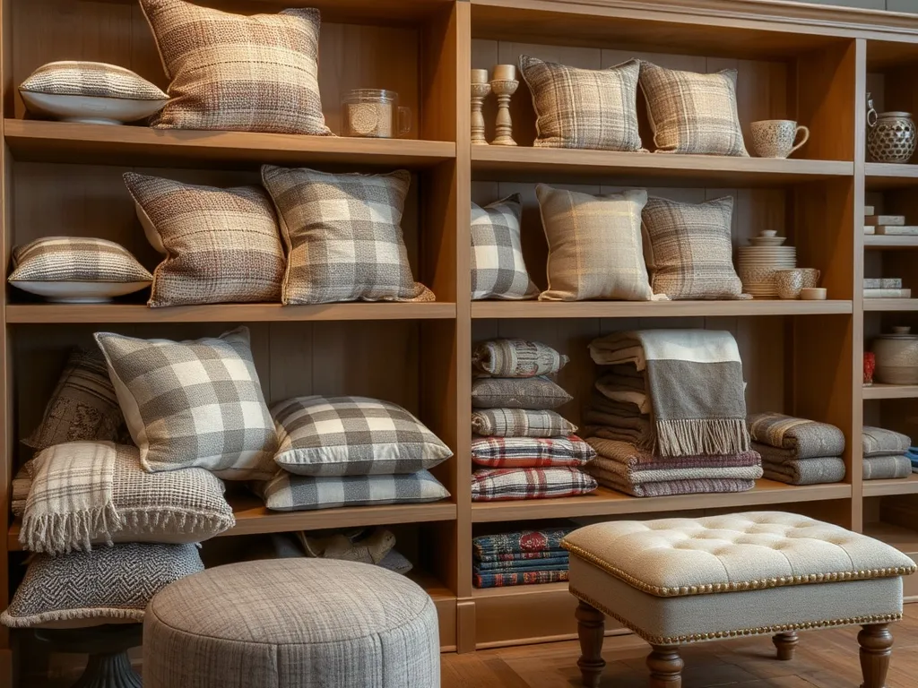 Fireplace area with wool accessories