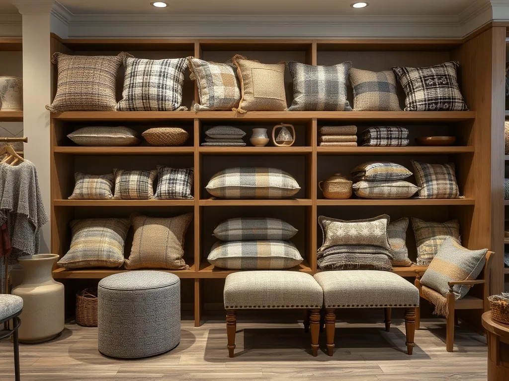 Warm interior with inviting seating and textiles